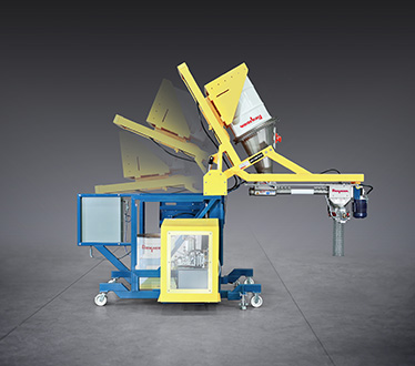 Mobile Drum Dumper with Flexible Screw Feeder for Use In Hazardous Locations