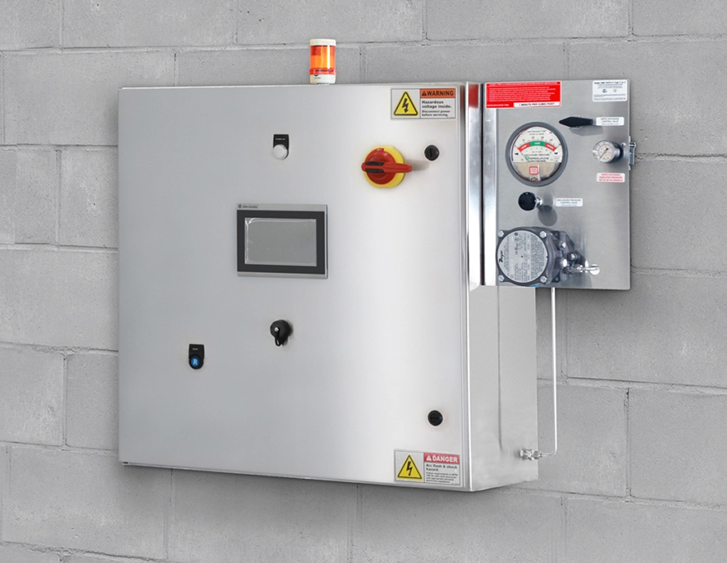 Control panel with purge kit